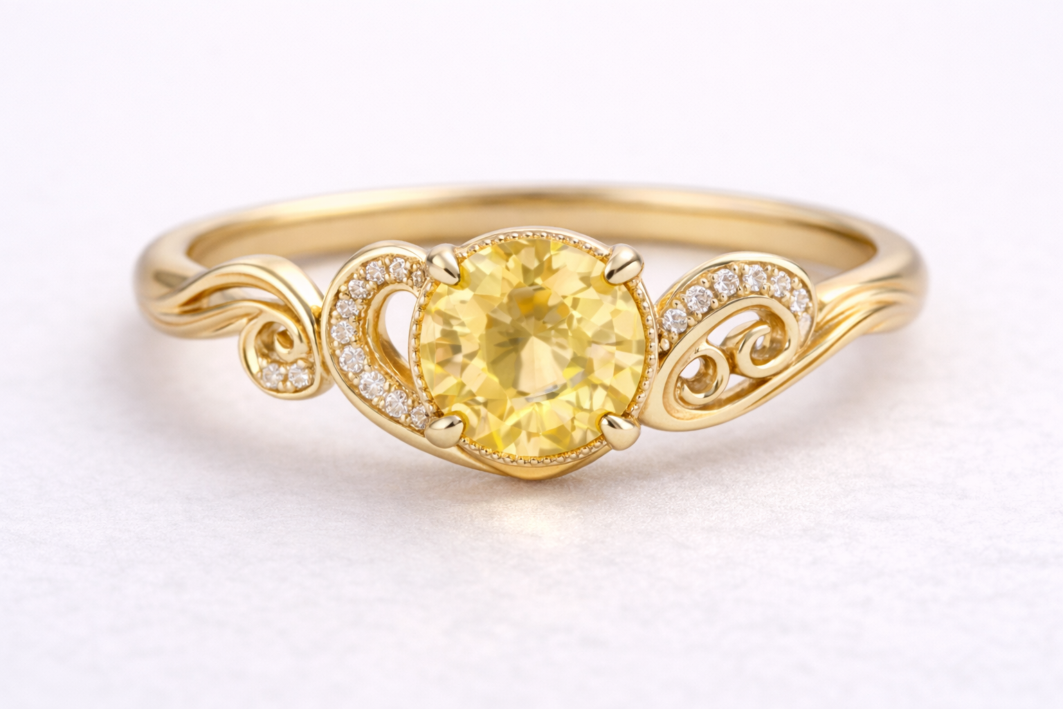 1.05ct Unheated Yellow Sapphire