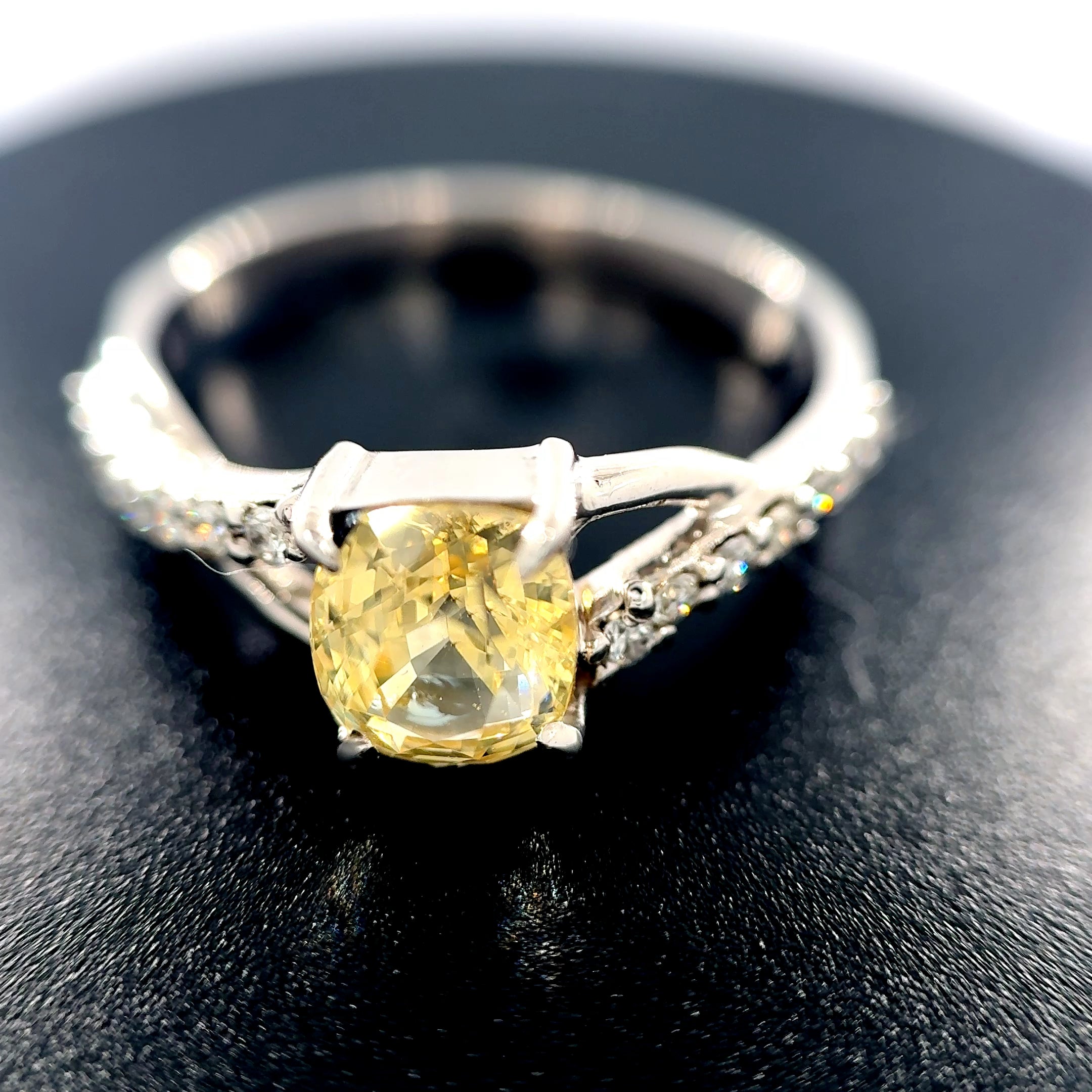 1.70ct Unheated Yellow Sapphire Ring