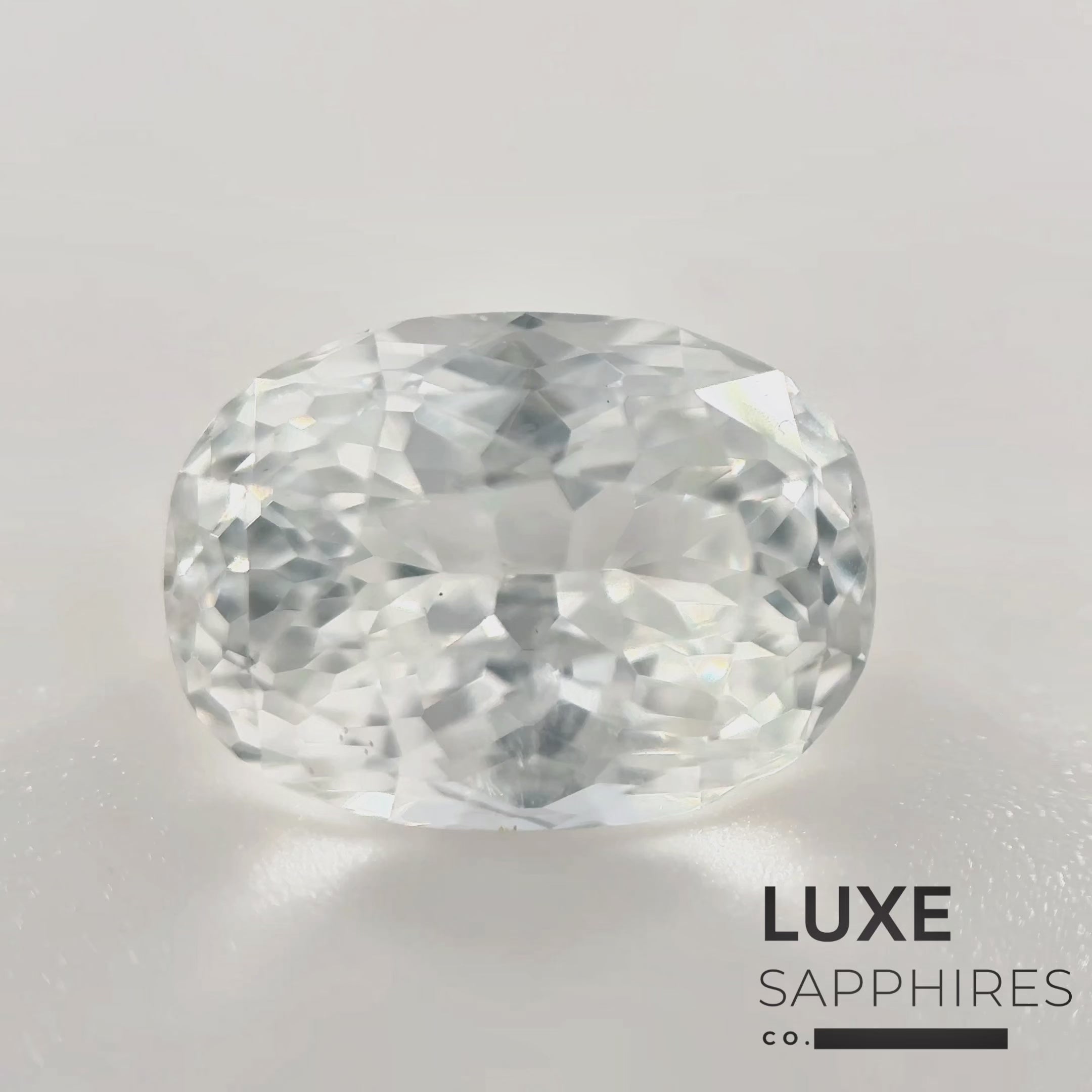 Load video: 3.71carat Unheated White Sapphire